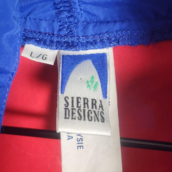 Sierra Designs Anorak Jacket Mens Large Red Blue Colorblock Pullover Nylon - Picture 4 of 11